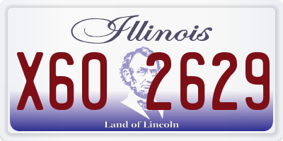 IL license plate X602629