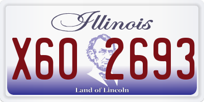 IL license plate X602693