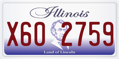 IL license plate X602759