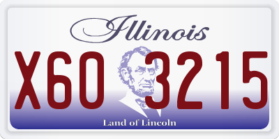 IL license plate X603215