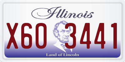 IL license plate X603441