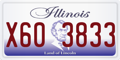 IL license plate X603833