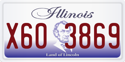 IL license plate X603869