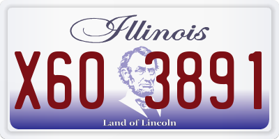 IL license plate X603891