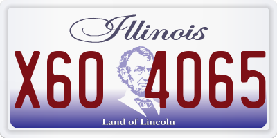 IL license plate X604065