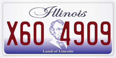 IL license plate X604909