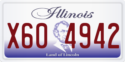 IL license plate X604942