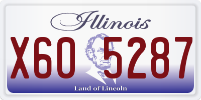 IL license plate X605287