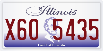 IL license plate X605435