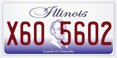 IL license plate X605602