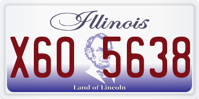 IL license plate X605638