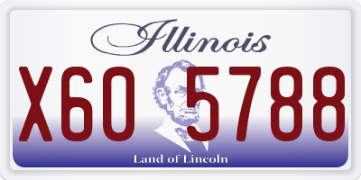IL license plate X605788