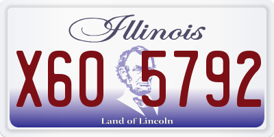 IL license plate X605792