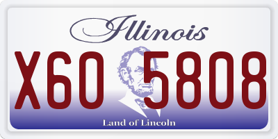 IL license plate X605808