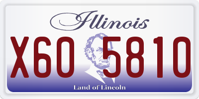 IL license plate X605810