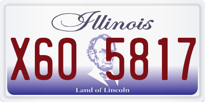 IL license plate X605817