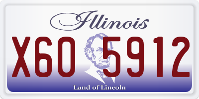 IL license plate X605912