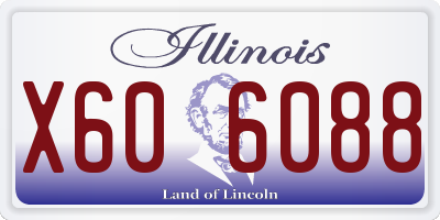 IL license plate X606088