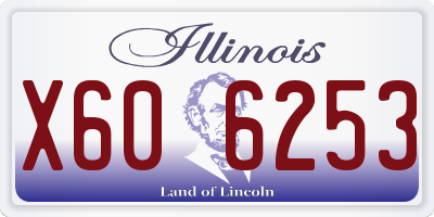 IL license plate X606253