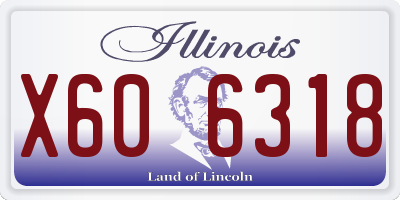 IL license plate X606318