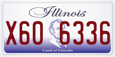 IL license plate X606336