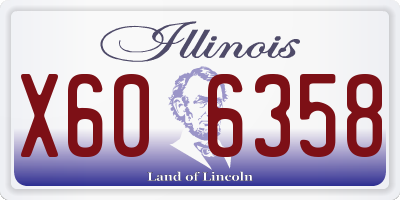 IL license plate X606358