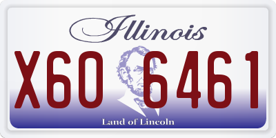 IL license plate X606461