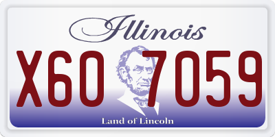 IL license plate X607059