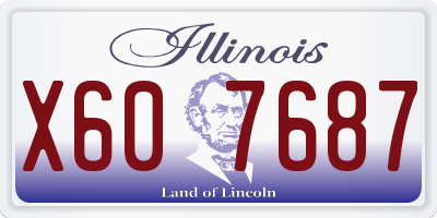 IL license plate X607687