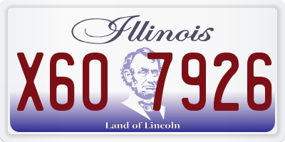 IL license plate X607926