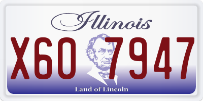 IL license plate X607947