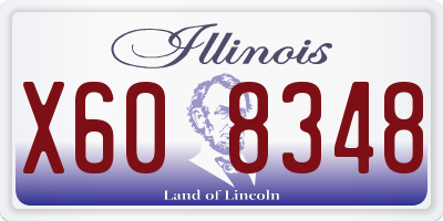 IL license plate X608348