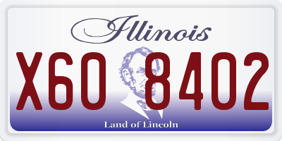 IL license plate X608402
