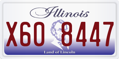 IL license plate X608447