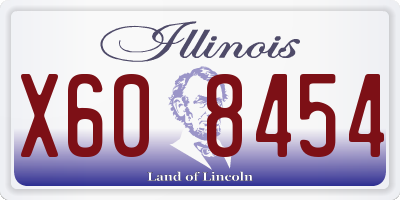 IL license plate X608454