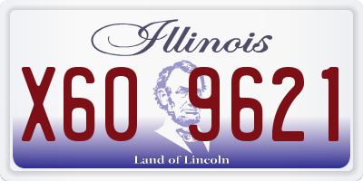 IL license plate X609621