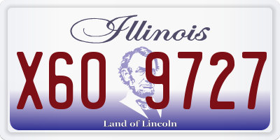 IL license plate X609727