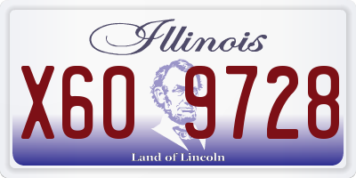 IL license plate X609728