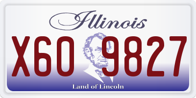 IL license plate X609827