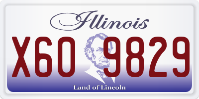 IL license plate X609829