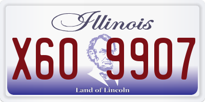 IL license plate X609907