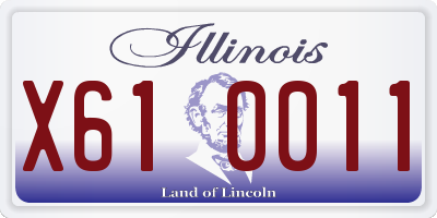 IL license plate X610011