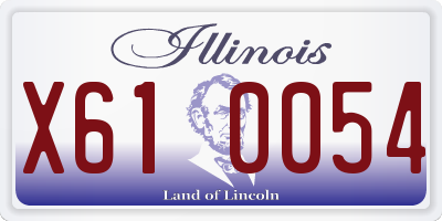 IL license plate X610054