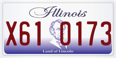 IL license plate X610173