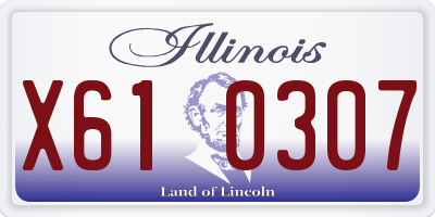 IL license plate X610307