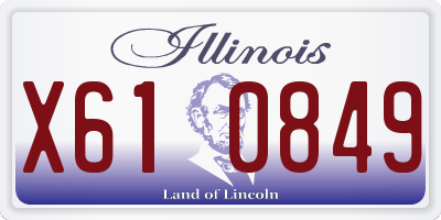 IL license plate X610849