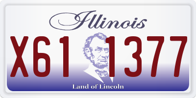 IL license plate X611377