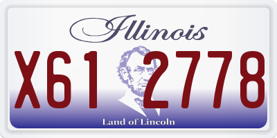 IL license plate X612778