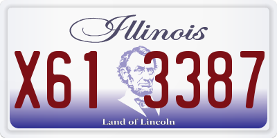 IL license plate X613387