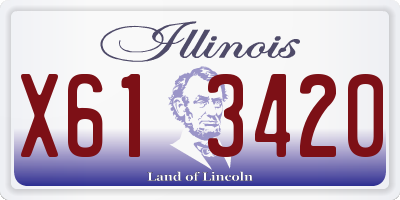 IL license plate X613420